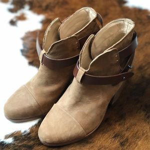 Never worn! Rag & Bone Camel Nubuck Booties
